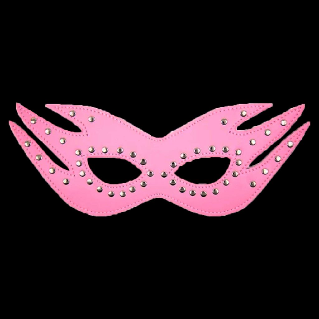 Antifaz Fetiche Rosa con Tachas