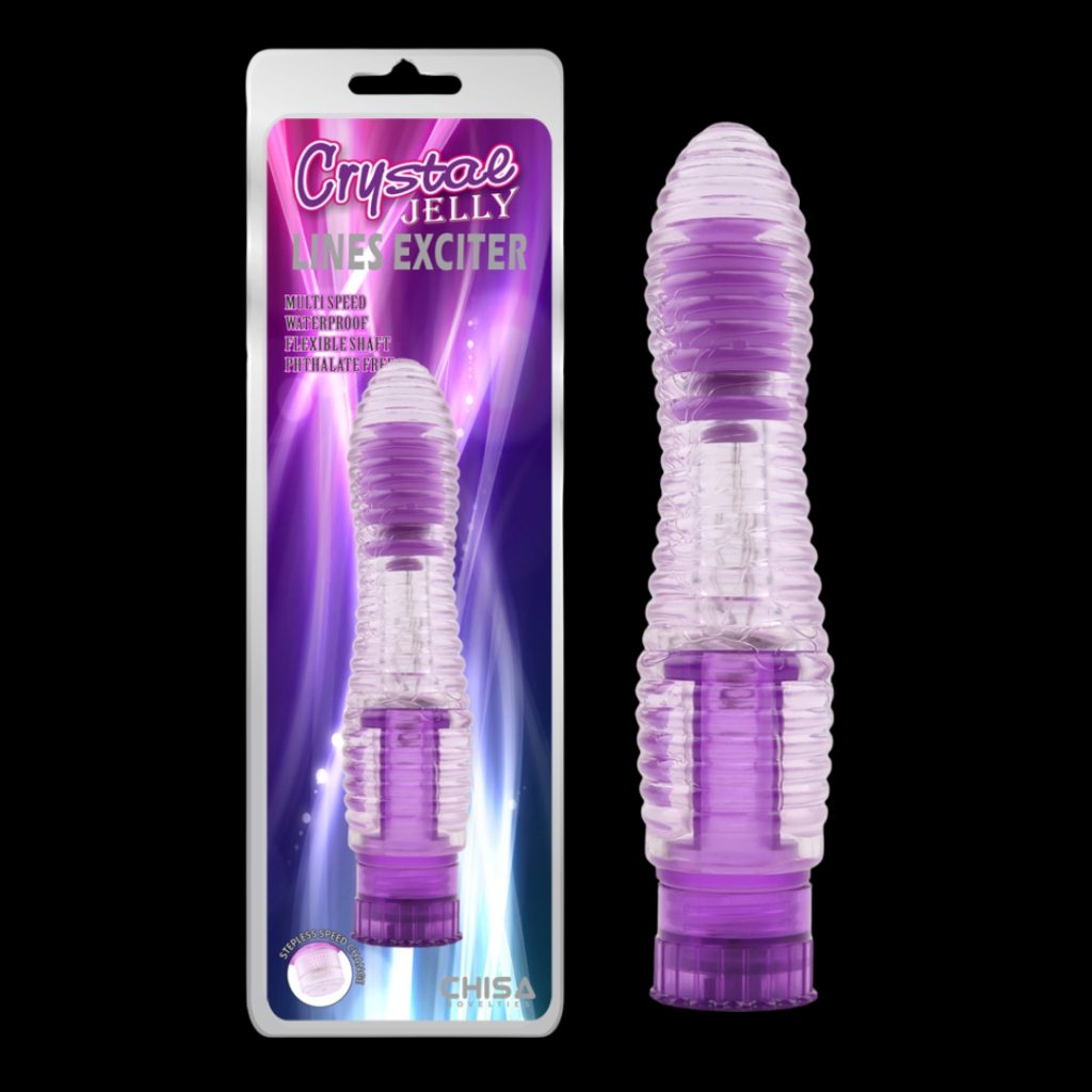 Vibrador Crystal Jelly Lines Exciter Púrpura