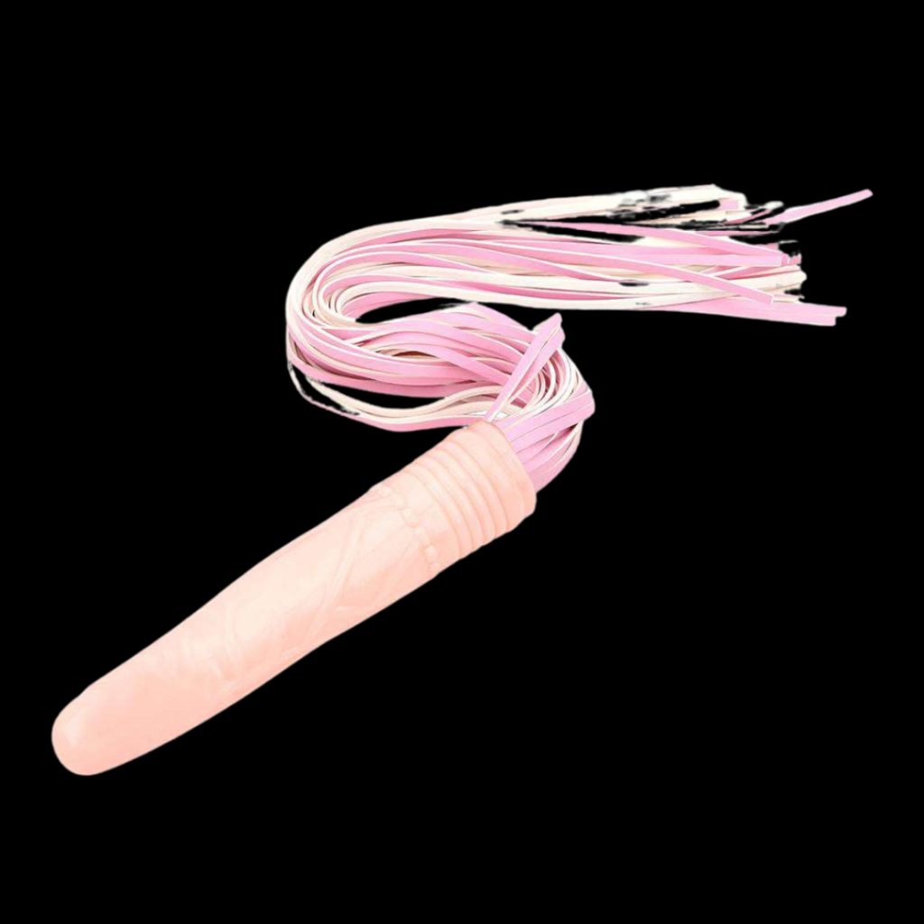 Látigo Rosa con Asa de Dildo Rosa