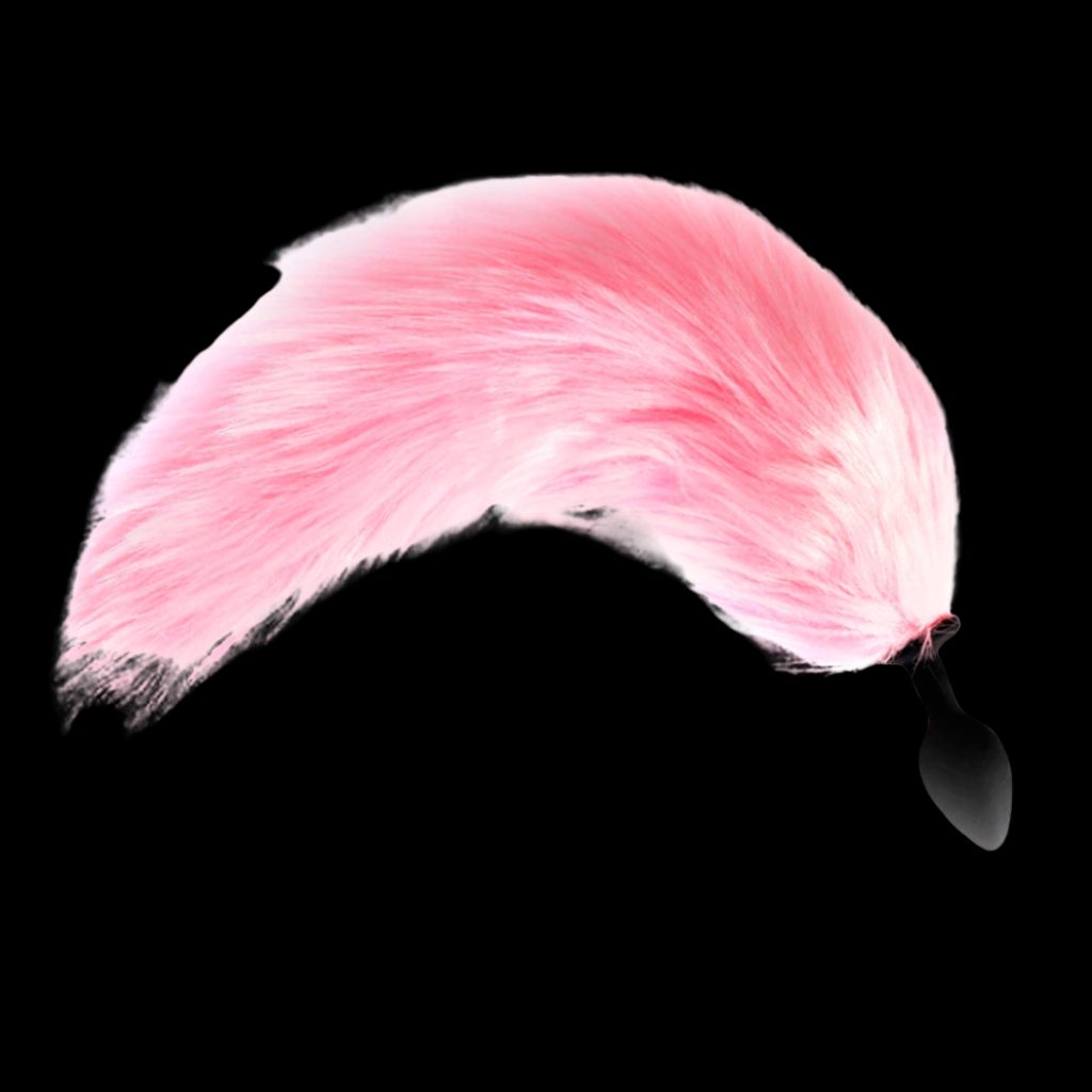 Plug Anal Cola Zorro Led Rosa