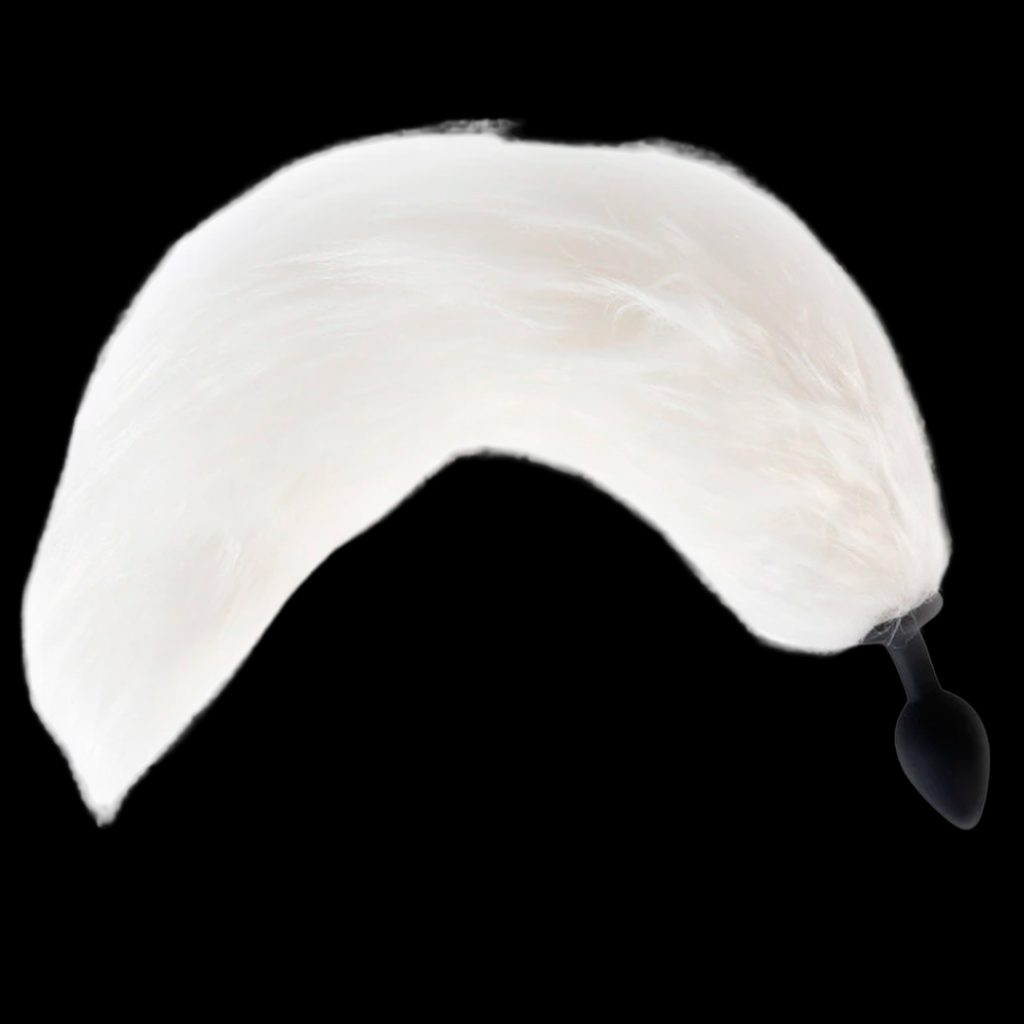 Plug Anal Cola Zorro Led Blanca