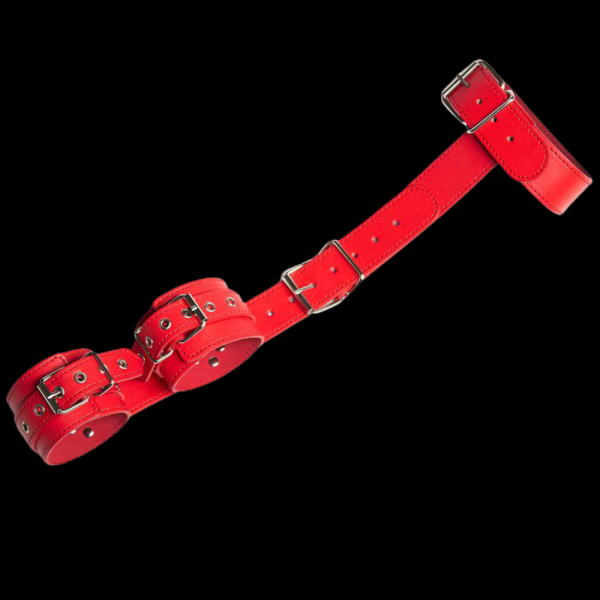 Inmovilizador de Cuello y Muñecas Ecocuero Rojo