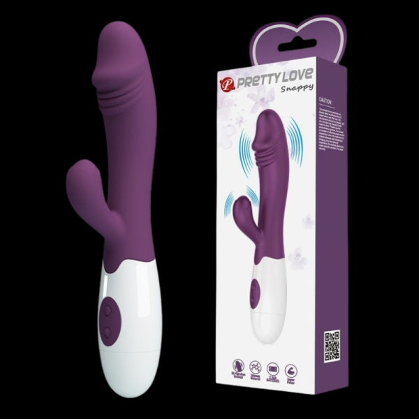 Vibrador Snappy de Doble Estimulación - Burdeo