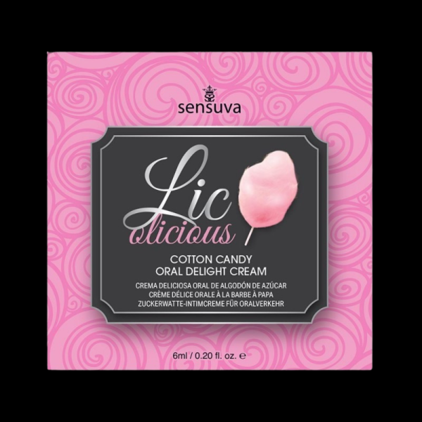 Licolicious Crema Comestible Para el Sexo Oral - Algodón de Azúcar Sachet