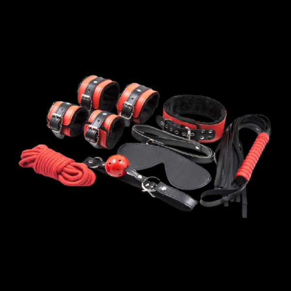 Red Temptation – Kit BDSM Esencial - 7 Piezas