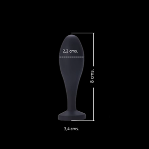 Plug Anal Siliconado "La Gota Negra", Diadema Rosa S - Imagen 2