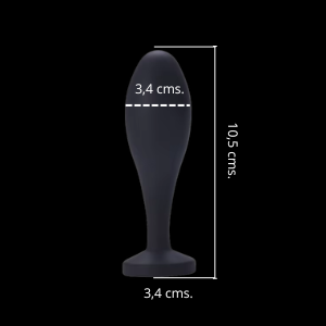 Plug Anal Siliconado "La Gota Negra", Diadema Rosa L - Imagen 2