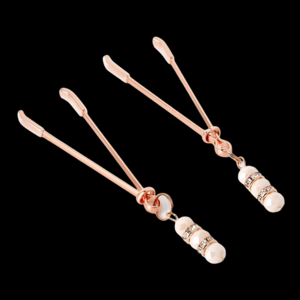 Pinzas Para Pezones con Joya Sens Cuarzo Rosa