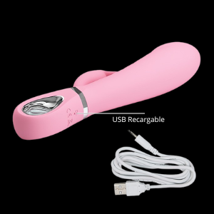Prescott Vibrador Doble Silicona Extra Suave - Rosa - Imagen 4