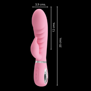 Prescott Vibrador Doble Silicona Extra Suave - Rosa - Imagen 3