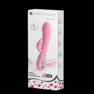 Prescott Vibrador Doble Silicona Extra Suave - Rosa - Imagen 2
