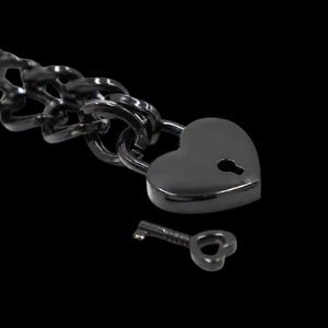 Collar Candado de Corazón Negro - Imagen 5